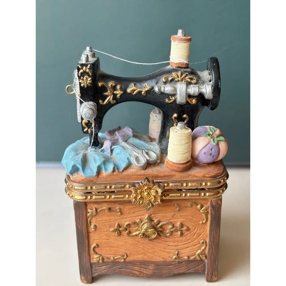 San Francisco Music Box Co Sewing Machine Trinket Box My Favorite Things 267487
